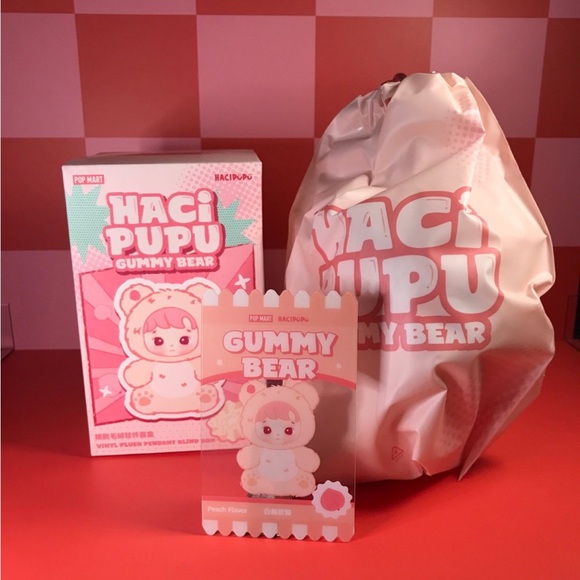POP MART - HACIPUPU GUMMY BEAR -  Peach - Picture 1 of 4
